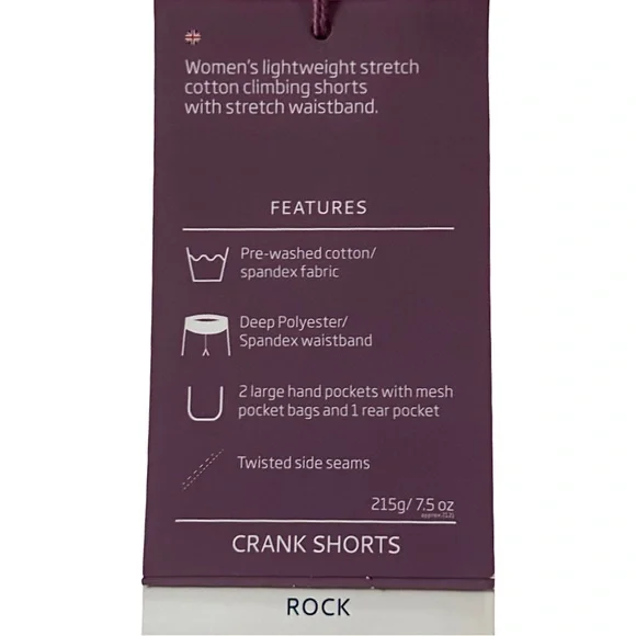 Rab Stretch Cotton Climbing Shorts - Berry, L - Picture 4 of 5